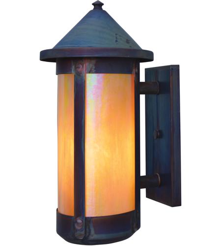 Arroyo Craftsman BS-7LRF-RC Berkeley 1 Light 14 inch Raw Copper Outdoor Wall Mount in Frosted