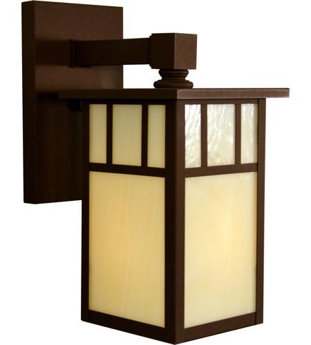 Arroyo Craftsman HB-4LWETN-MB Huntington 1 Light 9 inch Mission Brown Outdoor Wall Mount in Tan