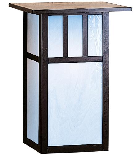 Arroyo Craftsman HS-12DTGW-BK Huntington 1 Light 12 inch Satin Black Outdoor Wall Mount in Gold White Iridescent