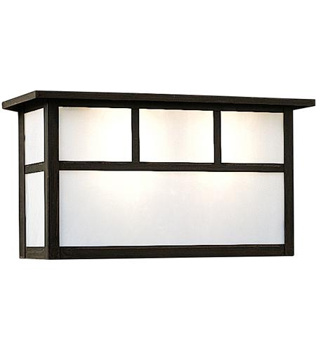 Arroyo Craftsman HS-14SEOF-RB Huntington 2 Light 7 inch Rustic Brown Outdoor Wall Mount in Off White