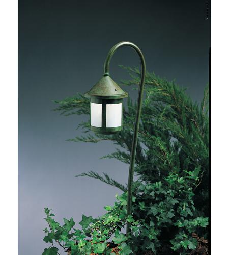 Arroyo Craftsman LV27-B6SCS-AB Berkeley 18 watt Antique Brass Landscape Light in Clear Seedy
