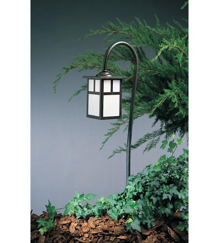 Arroyo Craftsman LV27-M5TWO-MB Mission 18 watt Mission Brown Landscape Light in White Opalescent, T-Bar Overlay photo