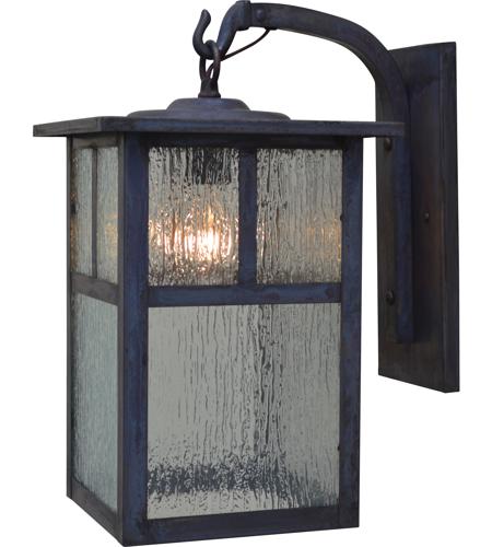 Arroyo Craftsman MB-10TAM-RC Mission 1 Light 16 inch Raw Copper Outdoor Wall Mount in Almond Mica