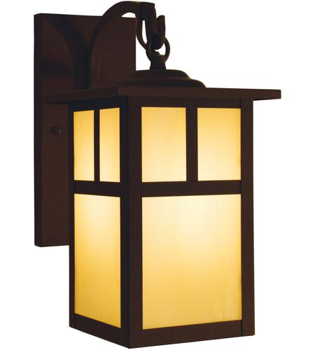 Arroyo Craftsman MB-6TWO-S Mission 1 Light 10 inch Slate Outdoor Wall Mount in White Opalescent