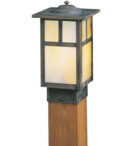 Arroyo Craftsman MPC-6TCS-RB Mission 60 watt Rustic Brown Landscape Light in Clear Seedy, T-Bar Overlay photo