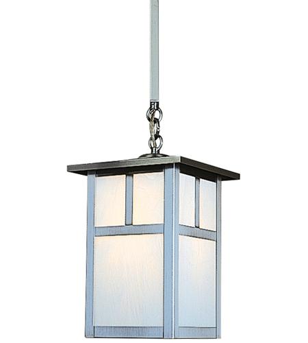 Arroyo Craftsman MSH-10EAM-RB Mission 1 Light 10 inch Rustic Brown Pendant Ceiling Light in Almond Mica