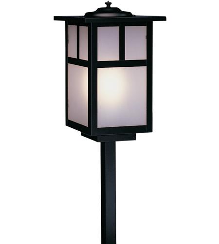 Arroyo Craftsman MSP-7EF-P Mission 60 watt Pewter Landscape Light in Frosted, No Accent
