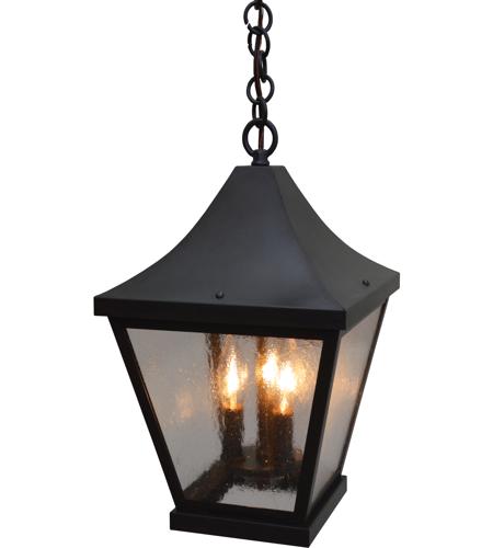 Arroyo Craftsman NAH-10CS-MB Nantes 3 Light 10 inch Mission Brown Pendant Ceiling Light in Clear Seedy