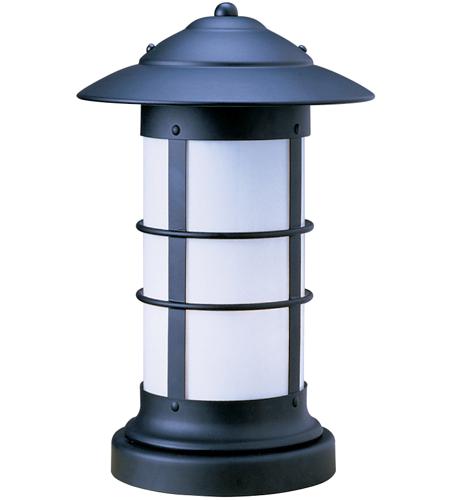 Arroyo Craftsman NC-14LF-MB Newport 1 Light 19 inch Mission Brown Column Mount in Frosted photo