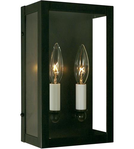 Arroyo Craftsman VIS-7GW-MB Vintage 2 Light 7 inch Mission Brown Wall Mount Wall Light in Gold White Iridescent