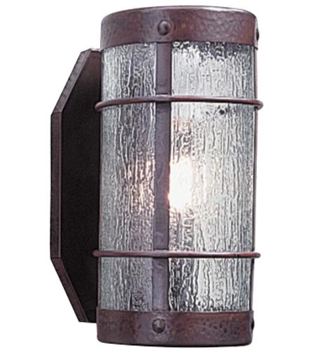 Arroyo Craftsman VS-7NRWO-RC Valencia 1 Light 5 inch Raw Copper Wall Mount Wall Light in White Opalescent