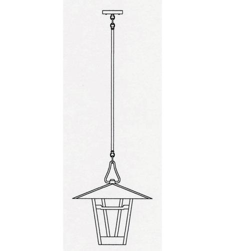 Arroyo Craftsman WSH-17F-P Westmoreland 1 Light 17 inch Pewter Pendant Ceiling Light in Frosted WSH-17_line.jpg