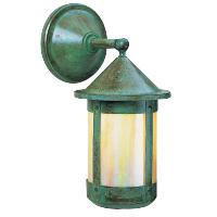 Arroyo Craftsman BB-6WWO-MB Berkeley 1 Light 12 inch Mission Brown Outdoor Wall Mount in White Opalescent photo thumbnail