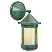 Arroyo Craftsman BB-8WCR-MB Berkeley 1 Light 17 inch Mission Brown Outdoor Wall Mount in Cream photo thumbnail