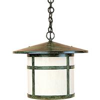 Arroyo Craftsman BH-17OF-AC Berkeley 1 Light 17 inch Antique Copper Pendant Ceiling Light in Off White photo thumbnail