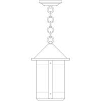 Arroyo Craftsman BH-8F-N Berkeley 1 Light 8 inch Nickel Pendant Ceiling Light in Frosted thumb