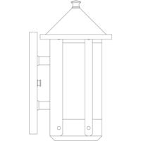 Arroyo Craftsman BS-6LRCS-P Berkeley 1 Light 11 inch Pewter Outdoor Wall Mount in Clear Seedy thumb