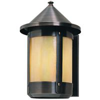 Arroyo Craftsman BS-6RWO-P Berkeley 1 Light 9 inch Pewter Outdoor Wall Mount in White Opalescent thumb