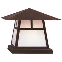 Arroyo Craftsman CC-15TOF-RB Carmel 1 Light 12 inch Rustic Brown Column Mount in Off White photo thumbnail