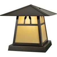 Arroyo Craftsman CC-8TWO-MB Carmel 1 Light 8 inch Mission Brown Column Mount in White Opalescent photo thumbnail