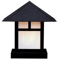 Arroyo Craftsman EC-12PFWO-MB Evergreen 1 Light 13 inch Mission Brown Column Mount in White Opalescent photo thumbnail