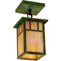 Arroyo Craftsman HCM-4L/1DTF-AC Huntington 1 Light 5 inch Antique Copper Flush Mount Ceiling Light in Frosted photo thumbnail