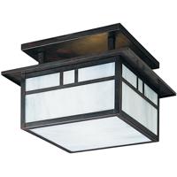 Arroyo Craftsman HCM-12DTF-S Huntington 2 Light 12 inch Slate Flush Mount Ceiling Light in Frosted thumb