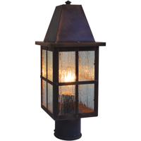 Arroyo Craftsman HP-6F-S Hartford 1 Light 17 inch Slate Post Mount in Frosted photo thumbnail