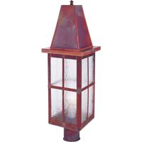 Arroyo Craftsman HP-8LM-AB Hartford 1 Light 20 inch Antique Brass Post Mount in Amber Mica photo thumbnail