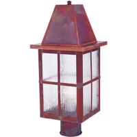 Arroyo Craftsman HP-8WO-RB Hartford 1 Light 20 inch Rustic Brown Post Mount in White Opalescent photo thumbnail