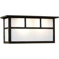 Arroyo Craftsman HS-14SEWO-S Huntington 2 Light 7 inch Slate Outdoor Wall Mount in White Opalescent thumb