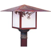 Arroyo Craftsman MP-17HFAM-AC Monterey 1 Light 11 inch Antique Copper Post Mount in Almond Mica photo thumbnail