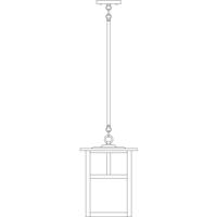 Arroyo Craftsman MSH-10TCS-AB Mission 1 Light 10 inch Antique Brass Pendant Ceiling Light in Clear Seedy MSH-10_line.jpg thumb