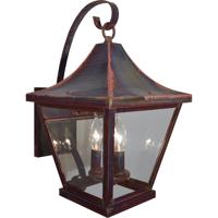 Arroyo Craftsman NAB-10RM-MB Nantes 3 Light 19 inch Mission Brown Outdoor Wall Mount in Rain Mist photo thumbnail
