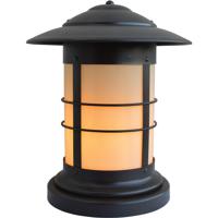 Arroyo Craftsman NC-14AM-MB Newport 1 Light 17 inch Mission Brown Column Mount in Almond Mica photo thumbnail