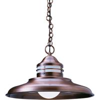 Arroyo Craftsman NH-17AM-P Newport 1 Light 17 inch Pewter Pendant Ceiling Light in Almond Mica thumb