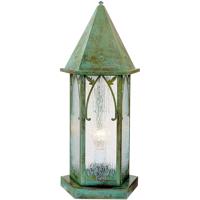 Arroyo Craftsman SGC-10WO-RB Saint George 1 Light 24 inch Rustic Brown Column Mount in White Opalescent photo thumbnail