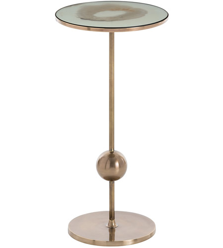 Arteriors 2612 Fulton 10 inch Antique Brass Side Table, Round
