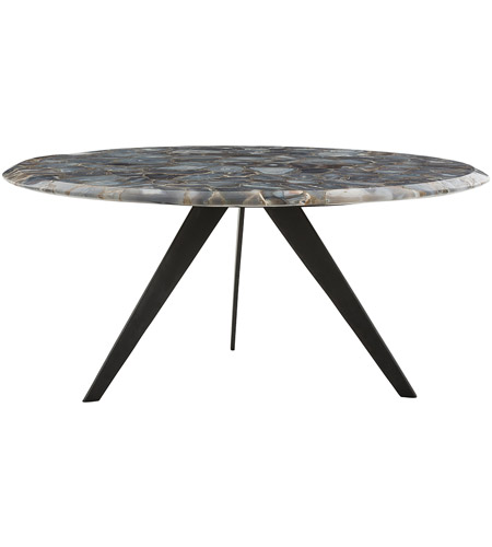 Arteriors 2689 Essex 36 inch Natural Iron/Blue Agate Cocktail Table, Round