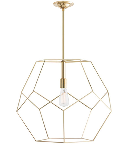 Arteriors 41002 Mara 1 Light 24 Inch Polished Brass Pendant Ceiling Light Large