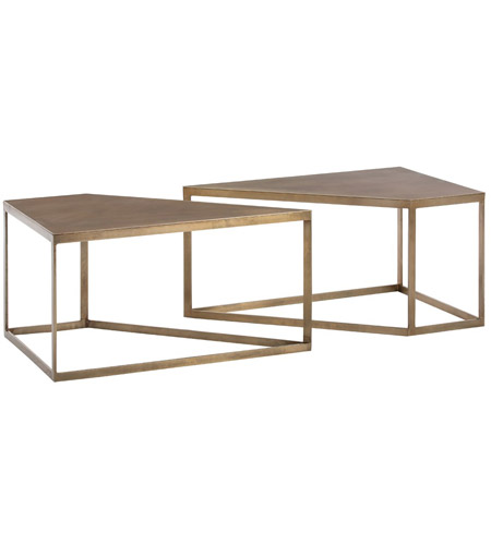 Arteriors 4520 Austin 40 X 20 inch Antique Brass Cocktail Table, Set of 2 photo