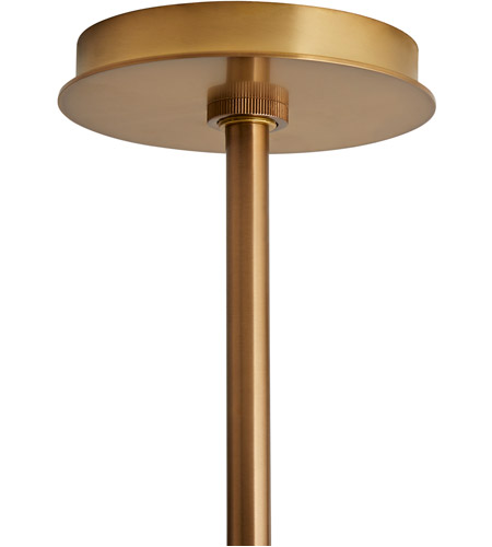 Arteriors DA49022 Bend 4 Light 48 inch Antique Brass Linear Chandelier Ceiling Light in Rippled Amber Glass DA49022.d7.jpg