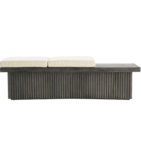 Arteriors DJ5014 Bowie Natural Concrete and Muslin Bench
