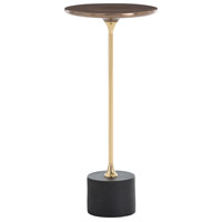 Arteriors 2654 Fitz 10 inch Antique Brass/Blackened Iron Side Table, Round thumb