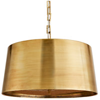 Arteriors 44762 Anderson 3 Light 23 inch Antique Brass Pendant Ceiling Light, Small thumb