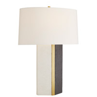 Arteriors 49692-797 Fallan 29 inch 150.00 watt White and Charcoal with Antique Brass Table Lamp Portable Light 49692-797.d1.jpg thumb