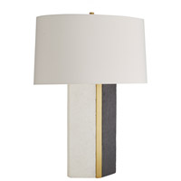 Arteriors 49692-797 Fallan 29 inch 150.00 watt White and Charcoal with Antique Brass Table Lamp Portable Light thumb