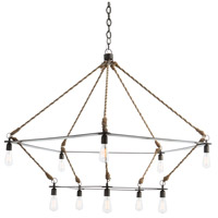 Arteriors 84176 McIntyre 10 Light 56 inch Natural Iron/Jute Wrapped Cord Chandelier Ceiling Light, Two Tiered alternative photo thumbnail