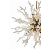 Arteriors 89992 Diallo 8 Light 30 inch White Lacquer and Brushed Brass Chandelier Ceiling Light, Large alternative photo thumbnail