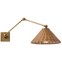 Arteriors DS49016 Padma 1 Light 12 inch Antique Brass/Natural Rattan Sconce Wall Light, Round  photo thumbnail
